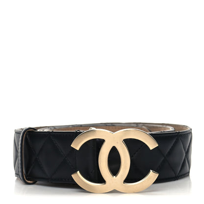 Chanel Lambskin Quilted CC Belt 90 36 Black 1 of 8