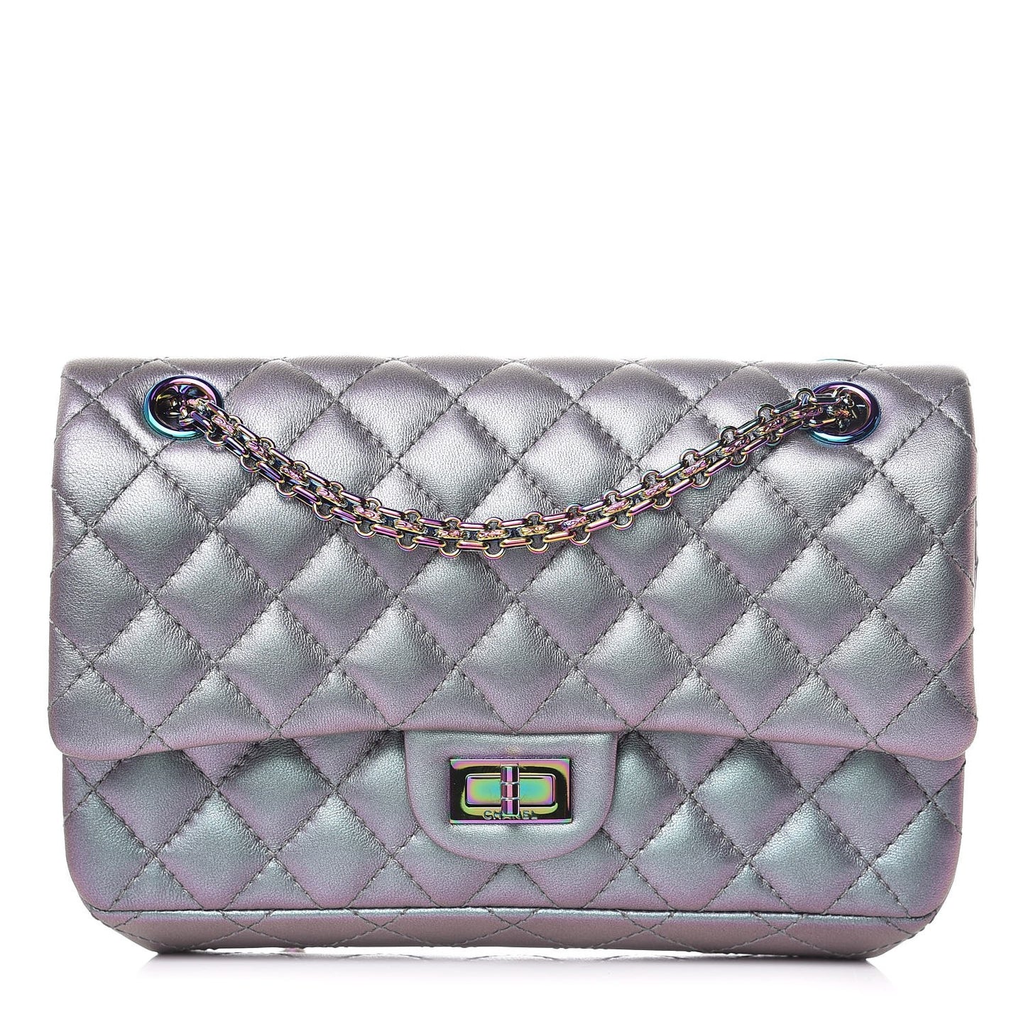 Iridescent Lambskin Quilted 2.55 Reissue 225 Flap Light Purple