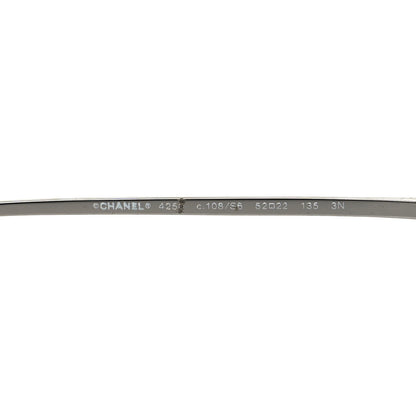 Chanel Metal Raffia Braided Round Sunglasses 4250 Ruthenium 5 of 8