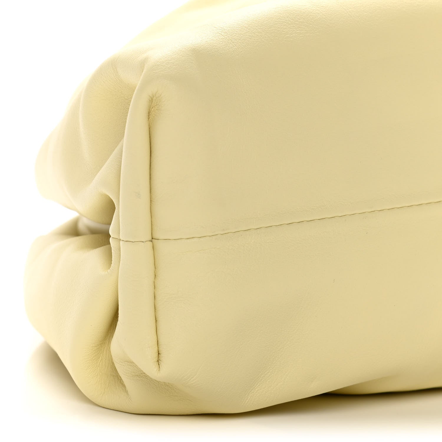 Bottega Veneta Smooth Butter Calf The Pouch Oversized Clutch Ice Cream 7 of 9