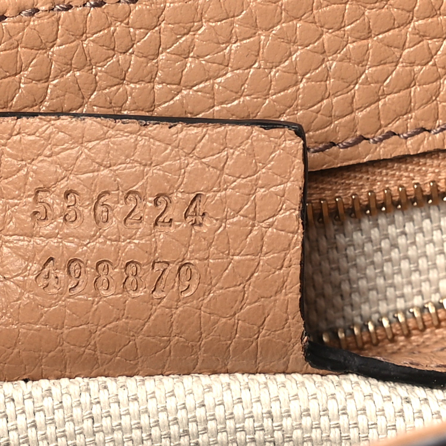 Gucci Pebbled Calfskin Medium Soho Flap Crossbody Camelia 7 of 9