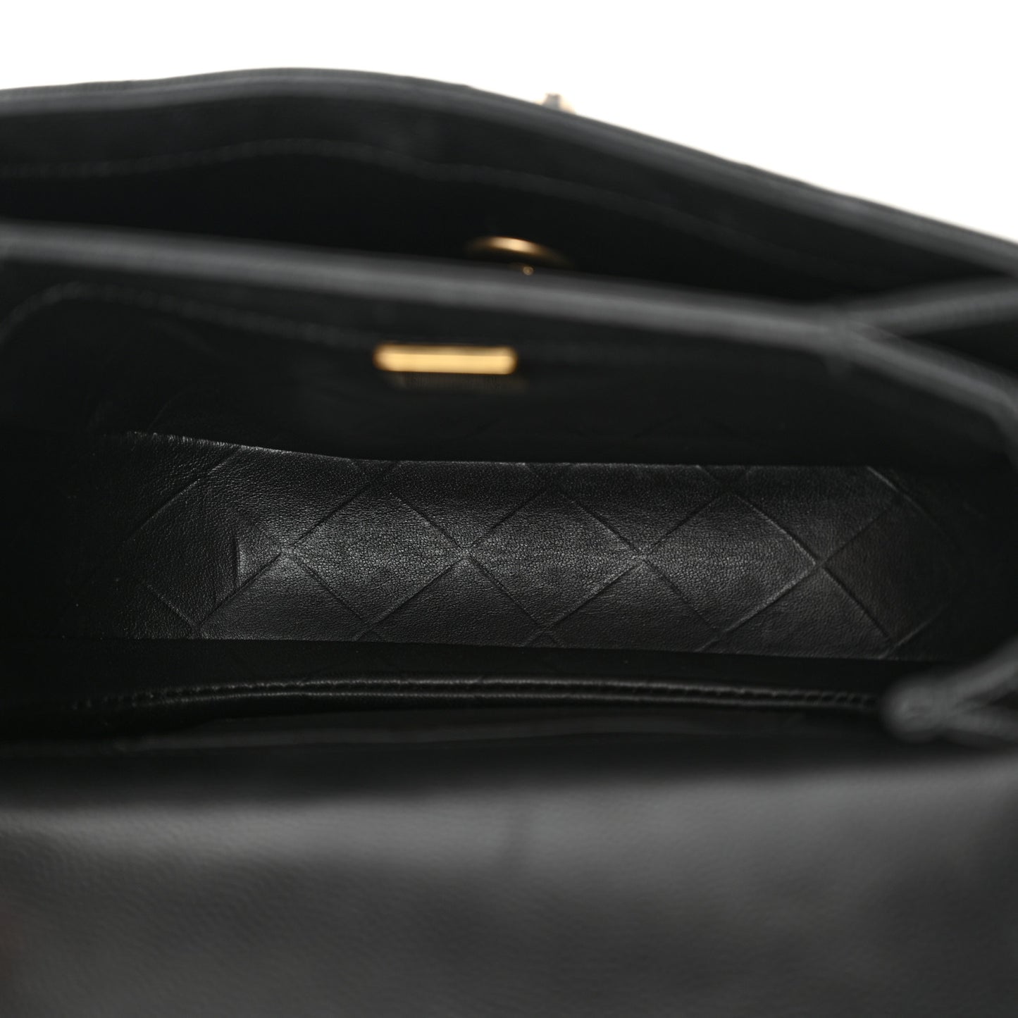 Caviar Quilted Moon Messenger Black