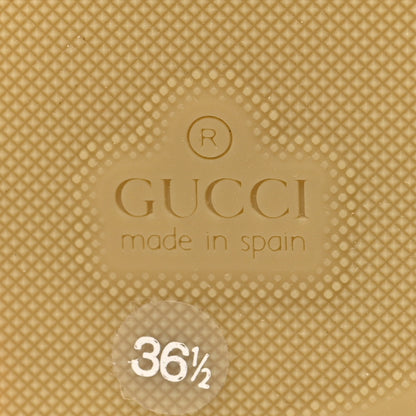 Gucci Canvas Grossgrain Embroidered Judit Ankle Wrap Platform 35/120mm Espadrille Wedges 36.5 White Shell 6 of 8