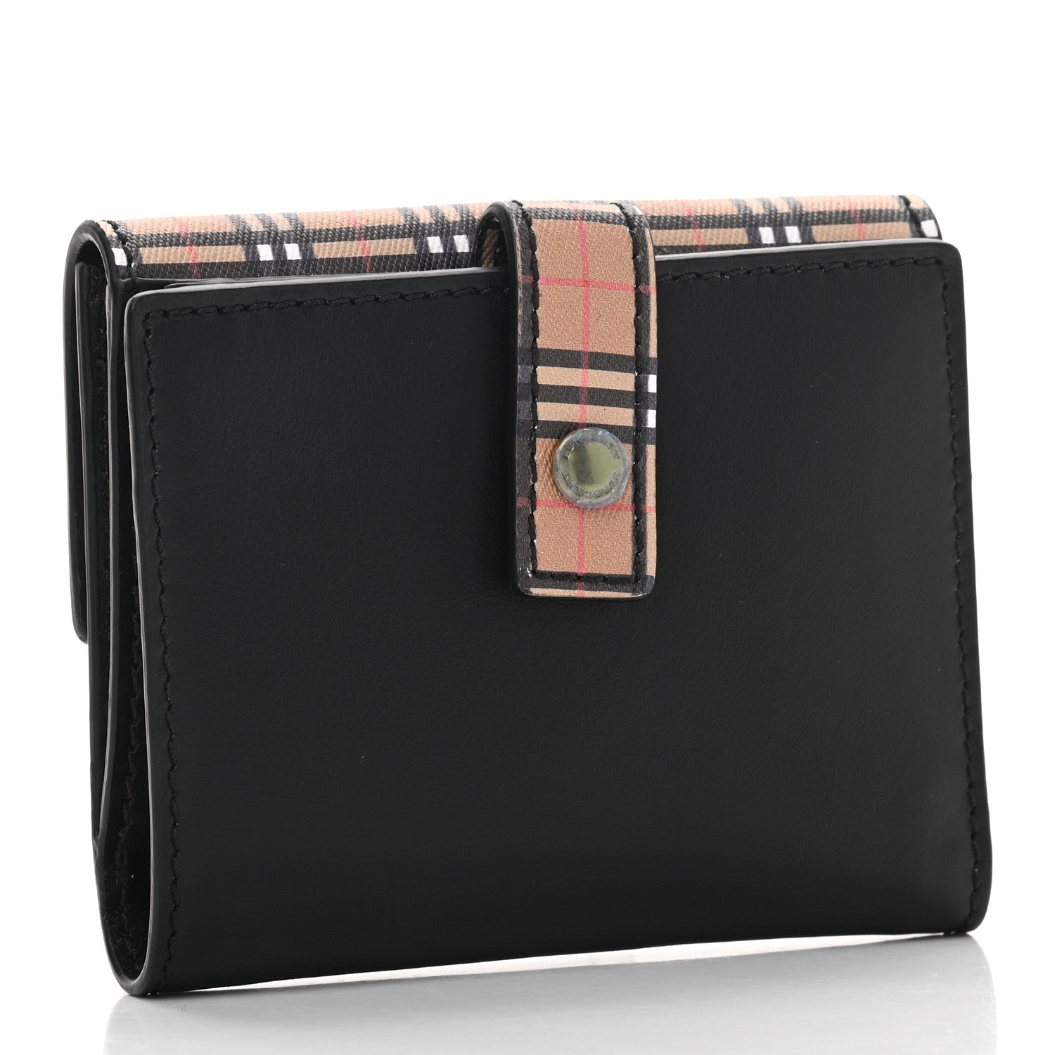Burberry Mini Vintage Check Luna French Wallet Black 3 of 8