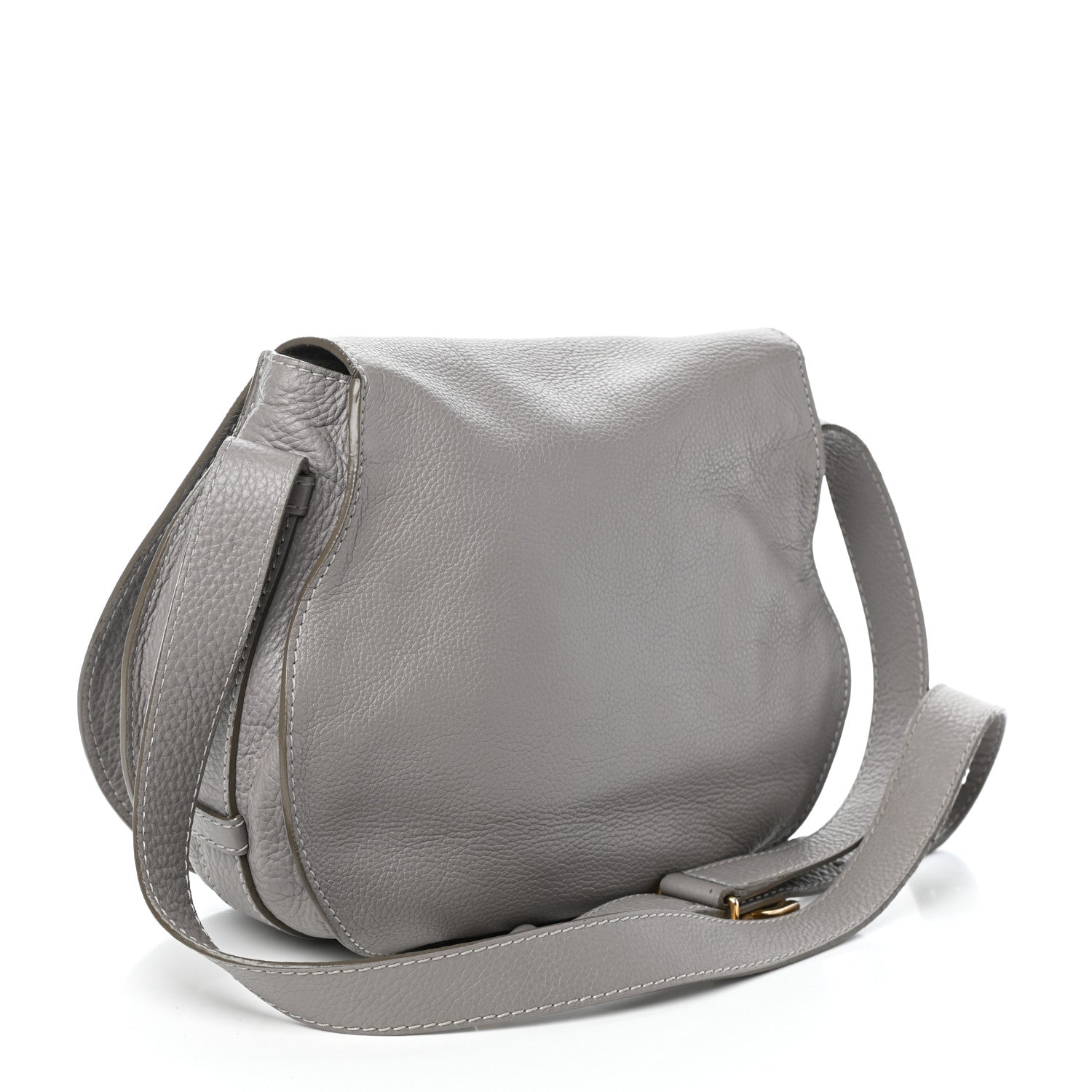 Chloe Calfskin Medium Marcie Round Crossbody Bag Cashmere Grey 3 of 9