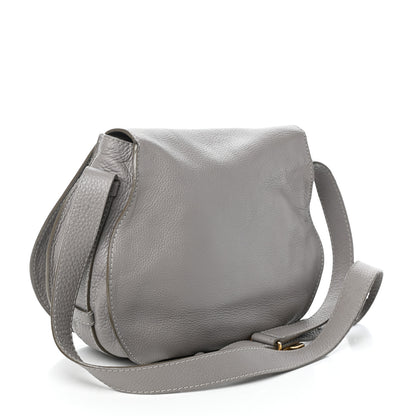Chloe Calfskin Medium Marcie Round Crossbody Bag Cashmere Grey 3 of 9
