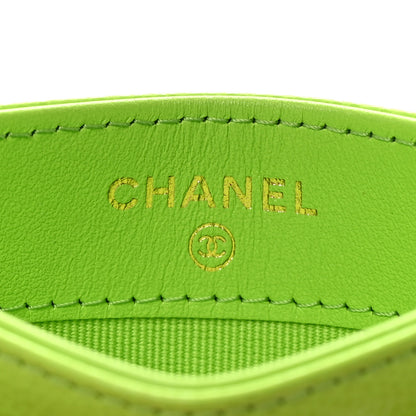 Chanel Caviar Quilted Card Holder Green 6 of 8