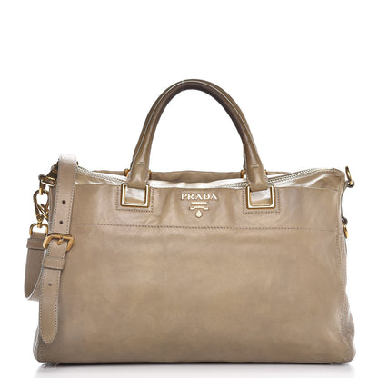 Prada Glace Calfskin Extra Wide Tote Stone 1 of 20