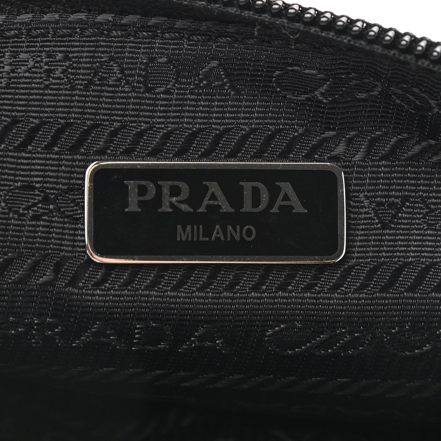 Prada Re-Nylon Saffiano Pouch Wristlet Black 6 of 9