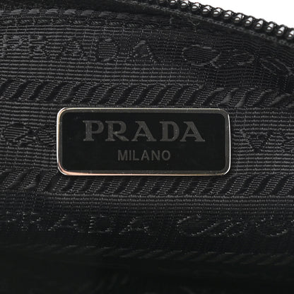 Prada Re-Nylon Saffiano Pouch Wristlet Black 6 of 9