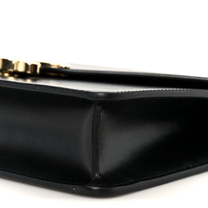 Celine Shiny Calfskin Triomphe Margo Wallet on Chain Black 10 of 10