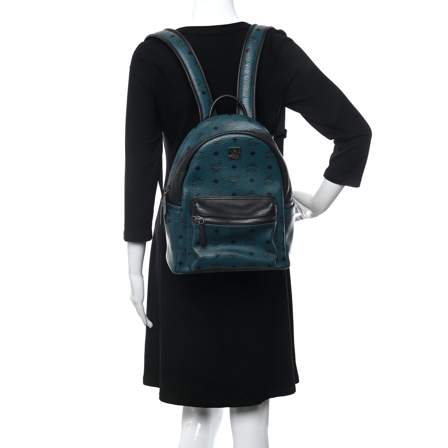 MCM Visetos Small Stark Backpack Vega Green 2 of 11