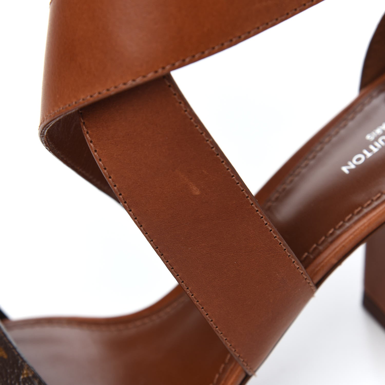 Louis Vuitton Calfskin Monogram Horizon Sandal 39 Cognac Brown 16 of 38