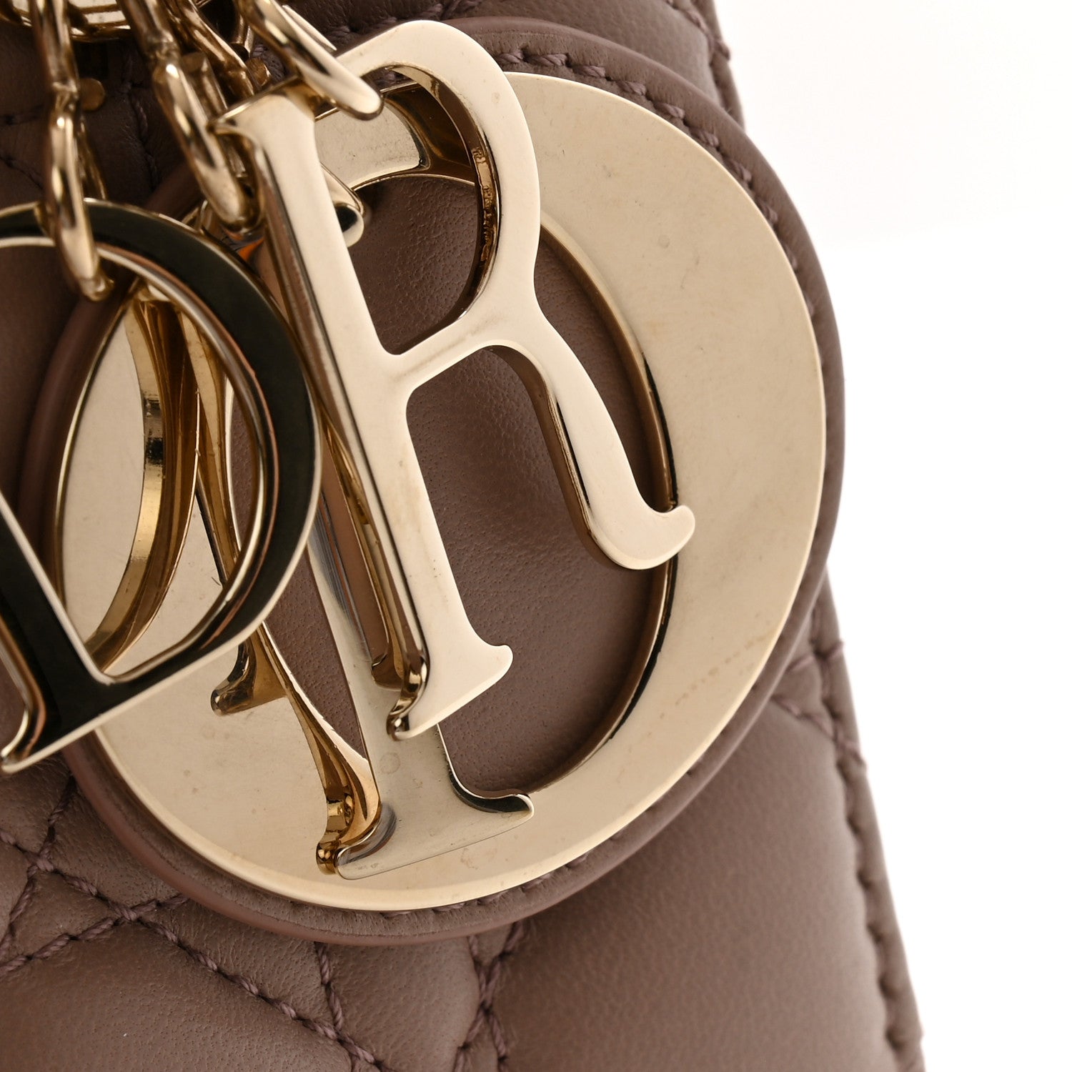 Christian Dior Lambskin Cannage Small Lucky Badges My Lady Dior Taupe 10 of 11