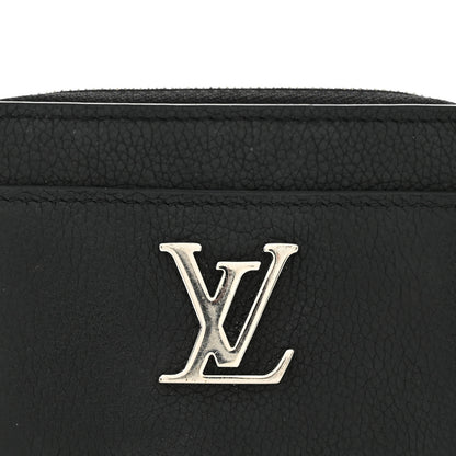 Louis Vuitton Calfskin Lockme Zippy Coin Purse Black 8 of 8
