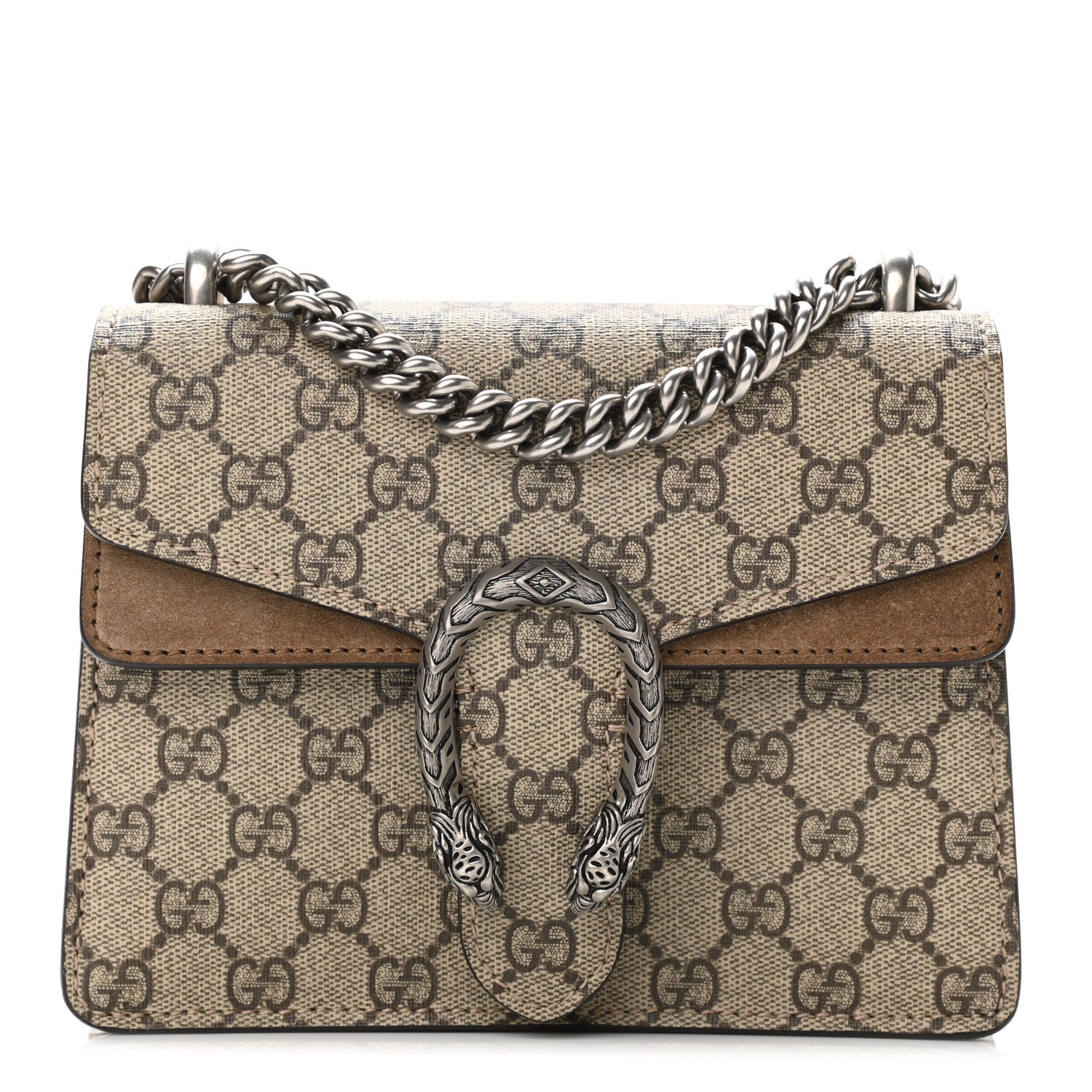 Gucci GG Supreme Monogram Mini Dionysus Shoulder Bag Taupe 1 of 10