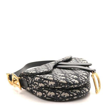 Christian Dior Oblique Saddle Bag Blue 4 of 11