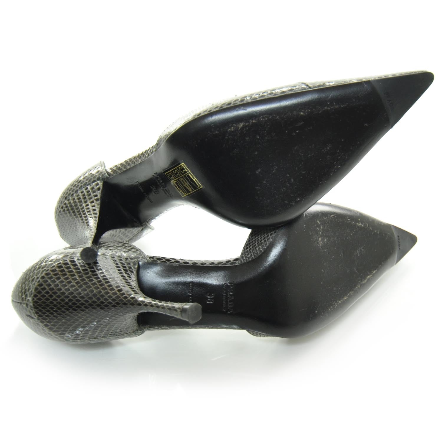 Prada Python Skin Heels 38 4 of 6