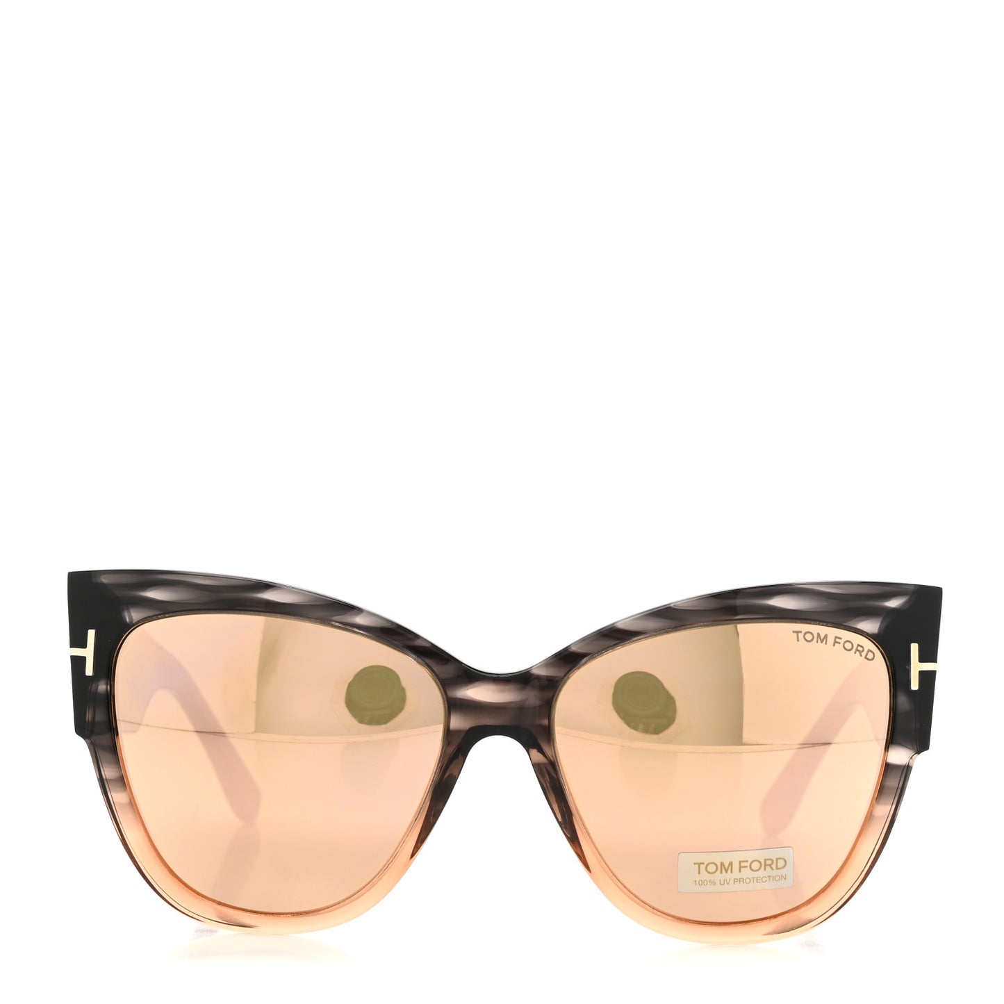 Acetate Anoushka Cat Eye Sunglasses TF371 Melange Grey Peach