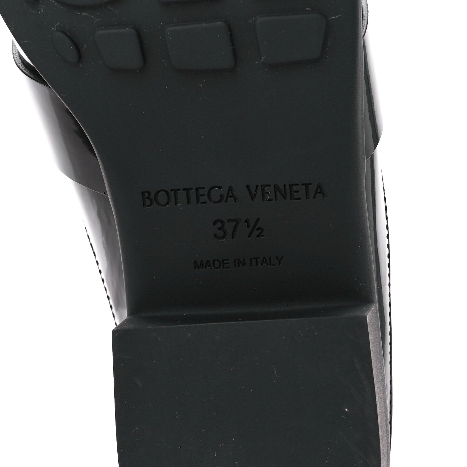 Bottega Veneta Glossy Calfskin Monsieur Loafers 37.5 Black 6 of 7