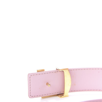 Louis Vuitton Damier Azur LV Initiales 32mm Belt 90 36 Rose Ballerine 3 of 7