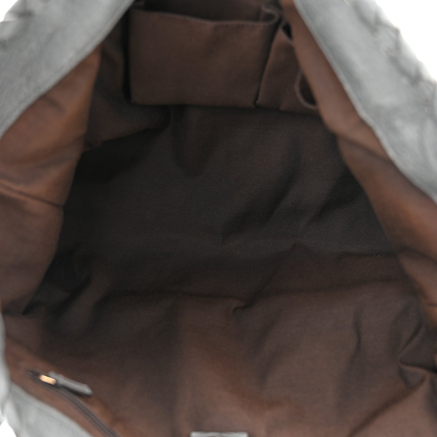 Pebbled Calfskin Medium Bamboo Tassel Tote Grey