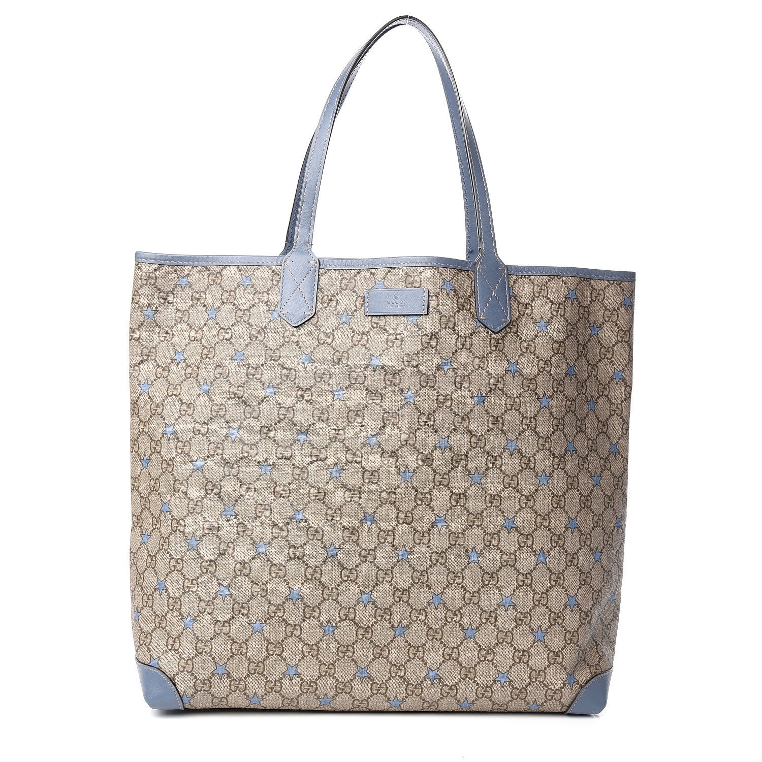 Gucci GG Supreme Stars Tote Blue 3 of 11