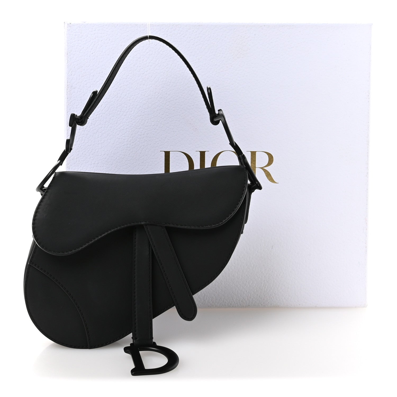 Christian Dior Ultra Matte Calfskin Mini Saddle Bag Black 11 of 11