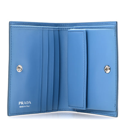 Prada Vitello Daino Small Bi-Fold Wallet Mare 5 of 9