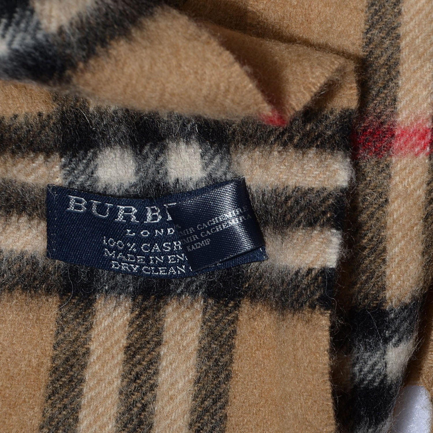 Burberry Cashmere House Check Fringe Scarf Camel 6 of 7