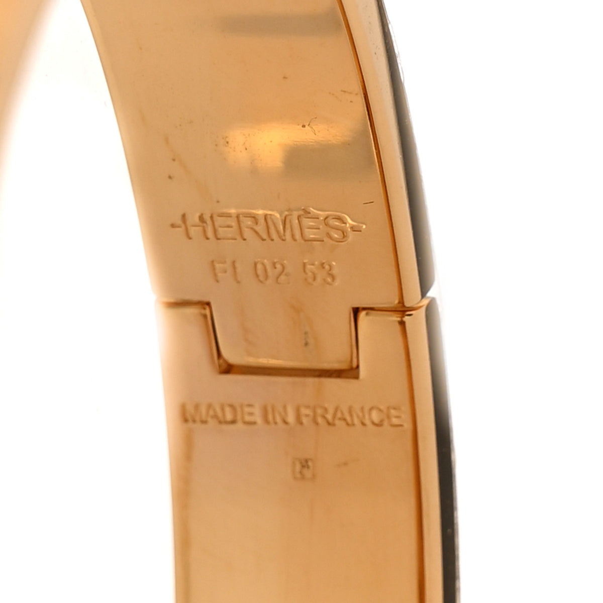 Enamel Printed D'Orphee Narrow Clic Clac H Bracelet GM Gold Black