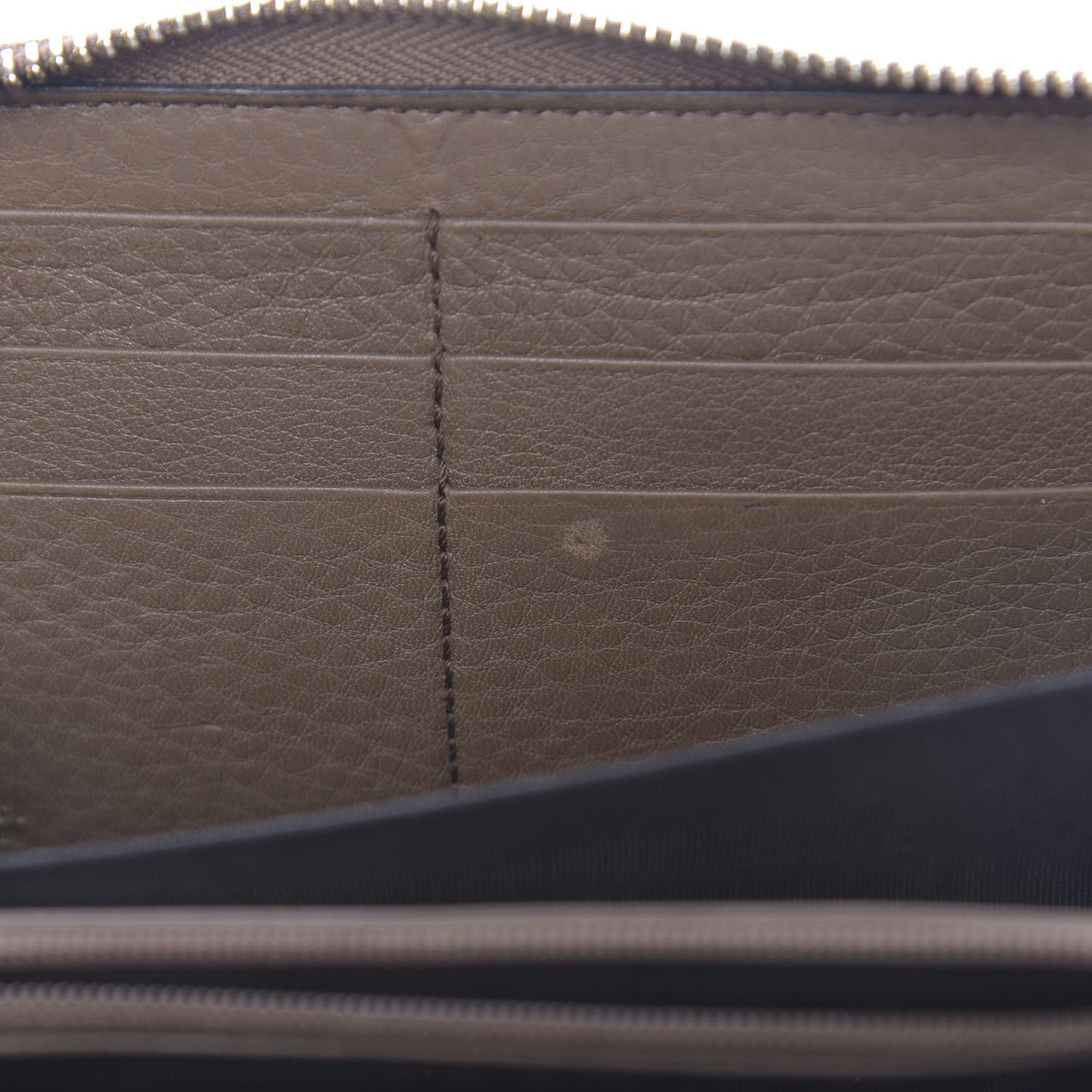 Pebbled Calfskin Soho Zip Around Wallet Brown