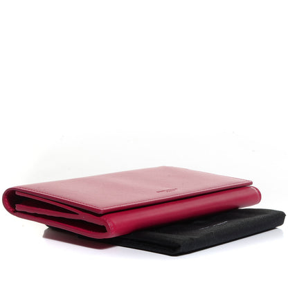 Saint Laurent Calfskin Classic Large Marquage Flap Wallet Pink 4 of 7
