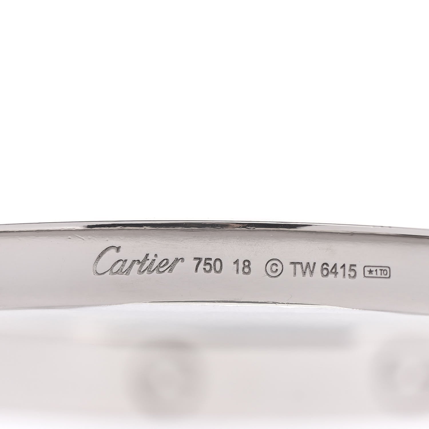 Cartier 18K White Gold LOVE Bracelet 18 2 of 8