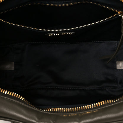 Miu Miu Calfskin Arcadie Top Handle Bag Military Green 5 of 9