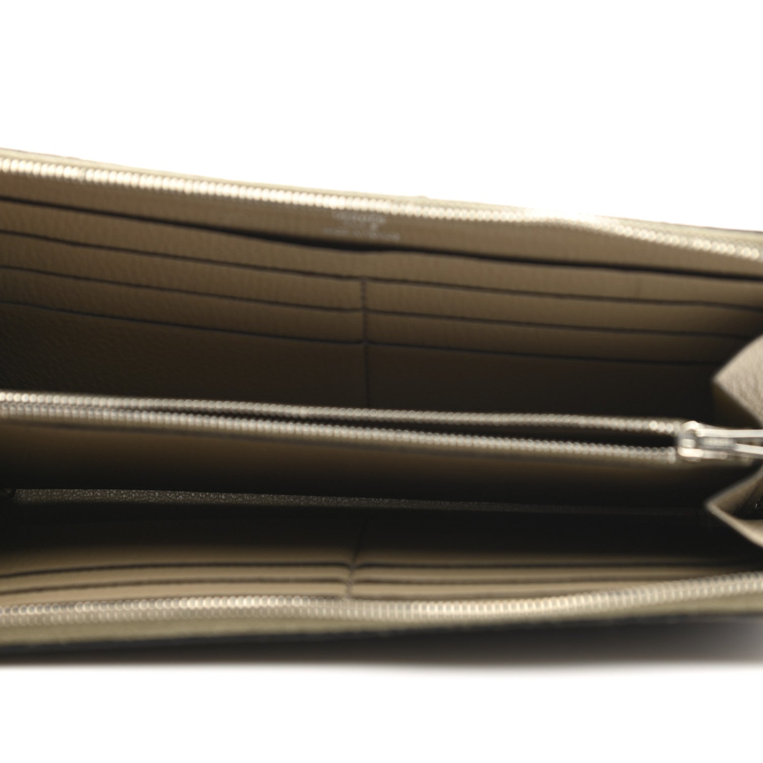 Hermes Ostrich Azap Wallet Gris Tourterelle 4 of 13