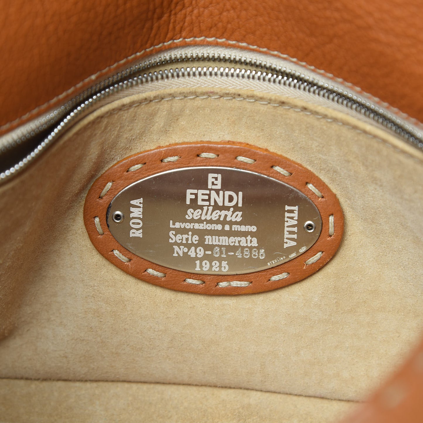 Calfskin Romano Selleria Baguette Brown