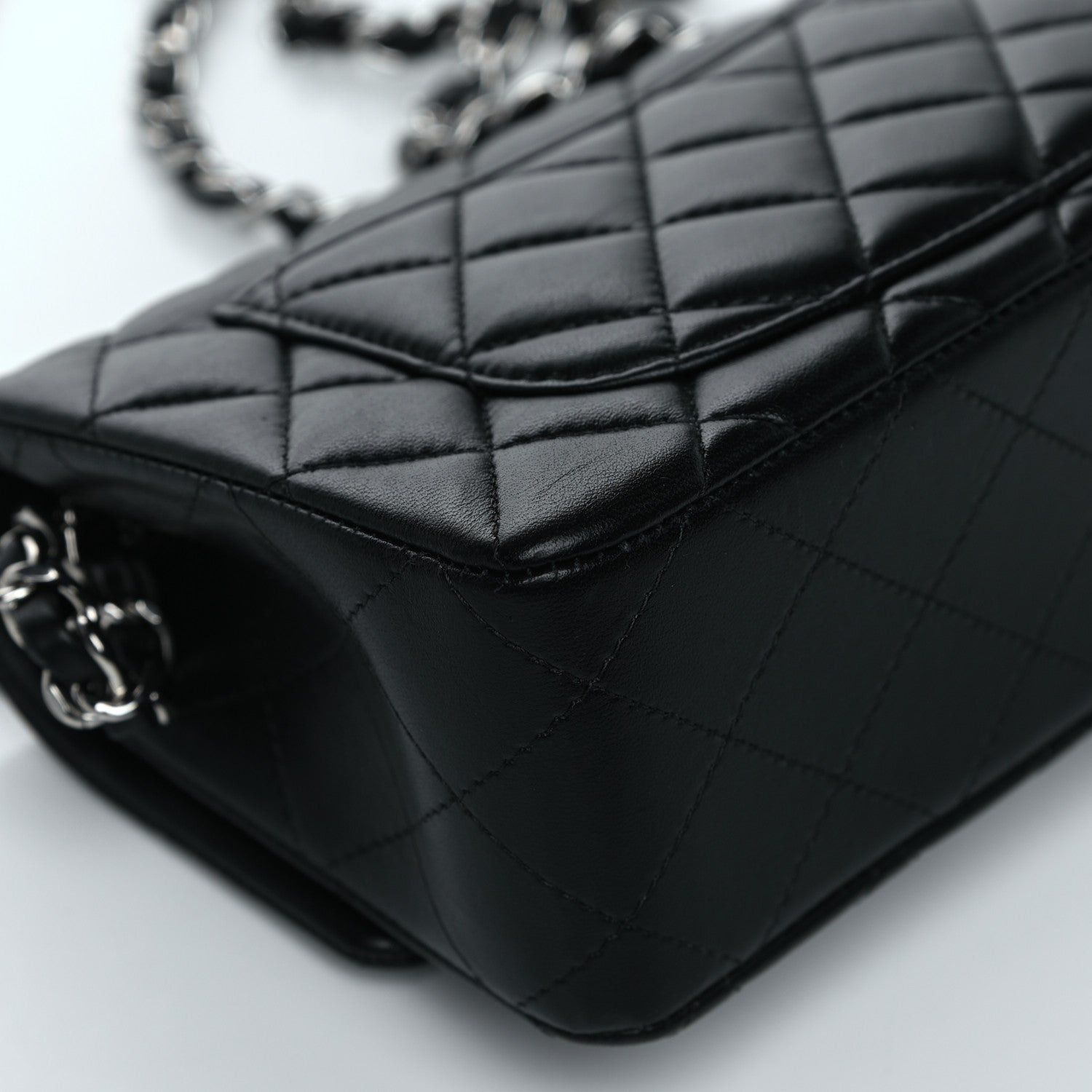 Chanel Lambskin Quilted Mini Rectangular Flap Black 16 of 22