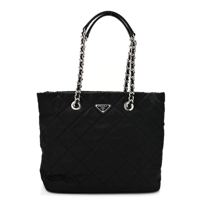 Prada Nylon Tessuto Impuntu Quilted Tote Black 1 of 9