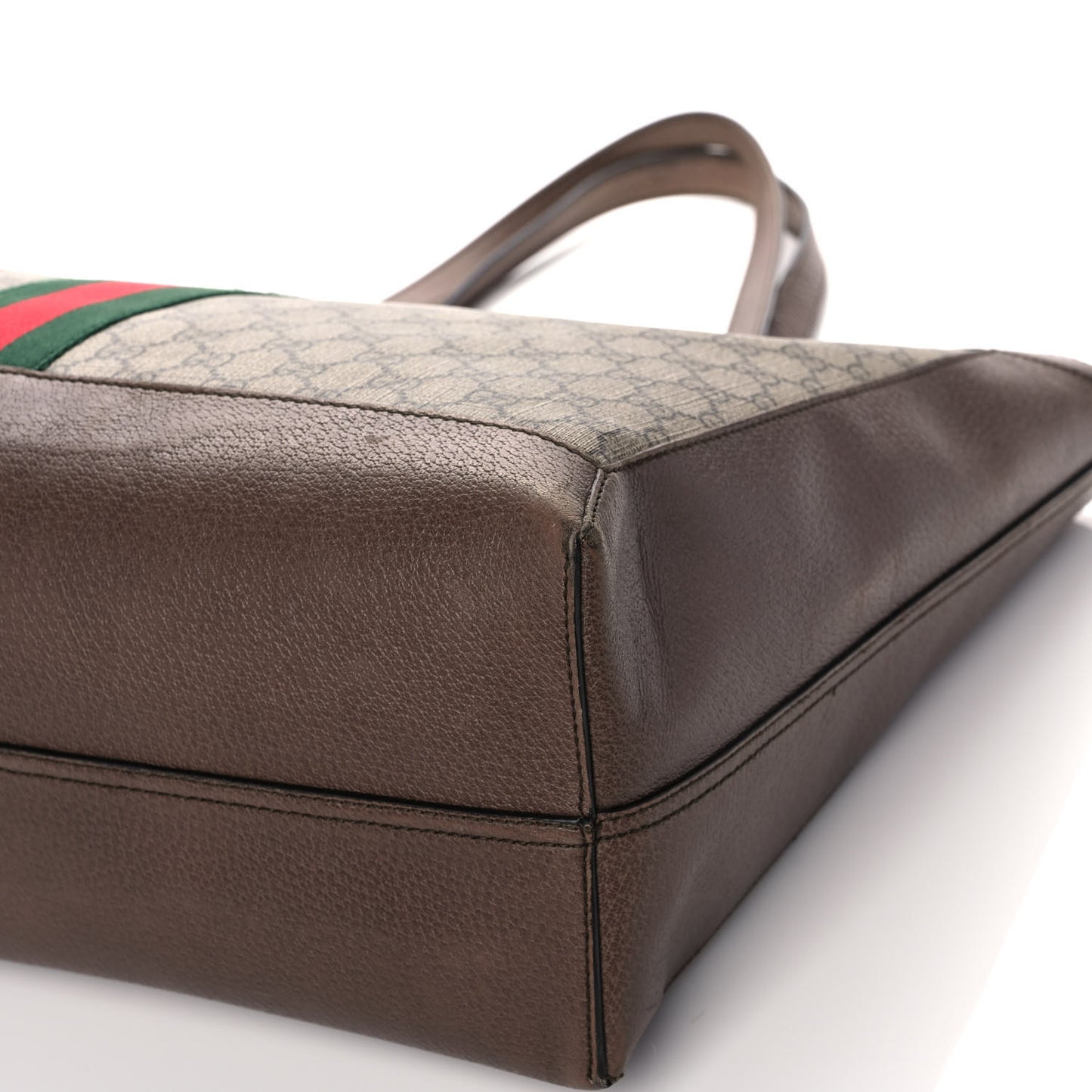 GG Supreme Monogram Web Large Ophidia Tote Brown