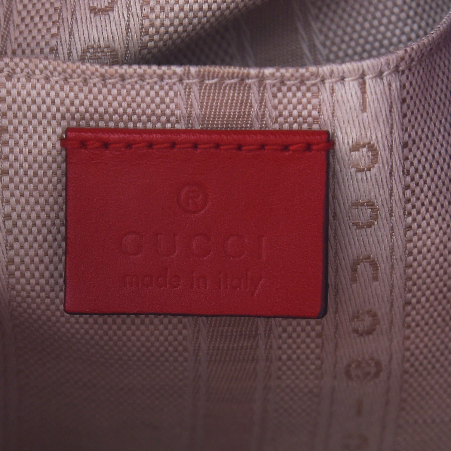 Gucci HIlary Lux GG Monogram Embossed Studded Small Bucket Bag Tobasco 8 of 12
