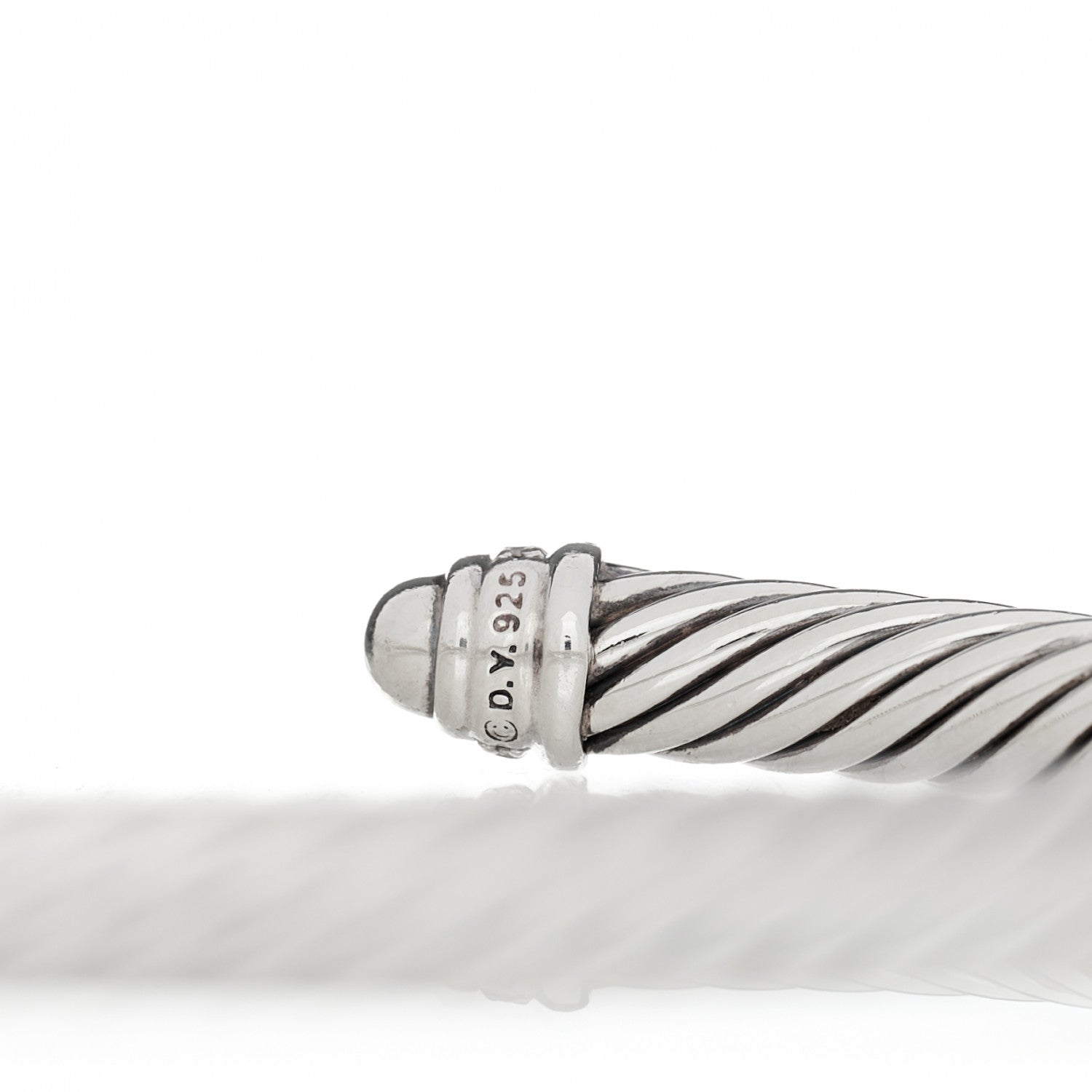 David Yurman Sterling Silver Diamond 5mm Cable Classics Dome Bracelet 3 of 3