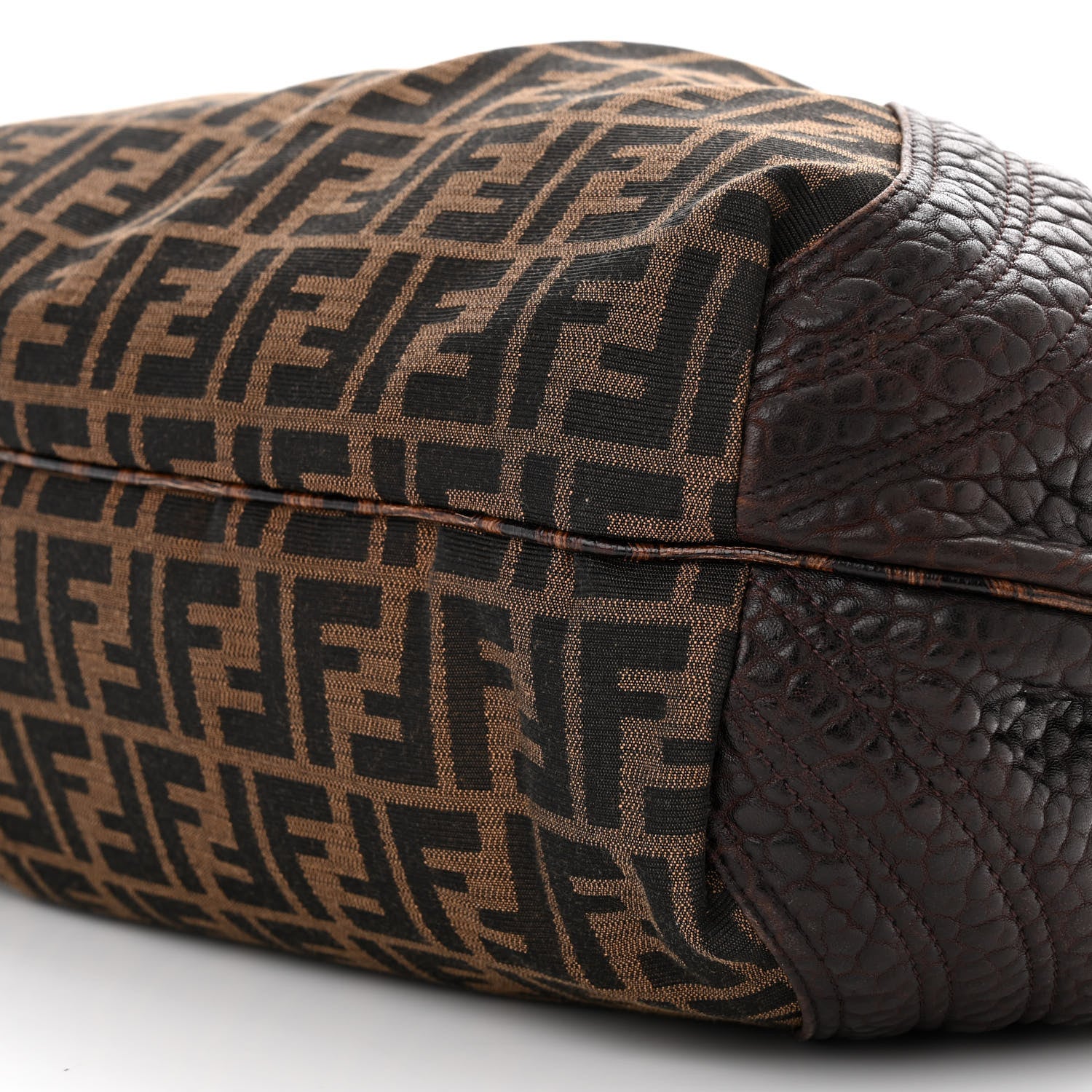 Fendi Zucca Nappa Nuvolata Vitello Tortuga Spy Tobacco Moro 10 of 10