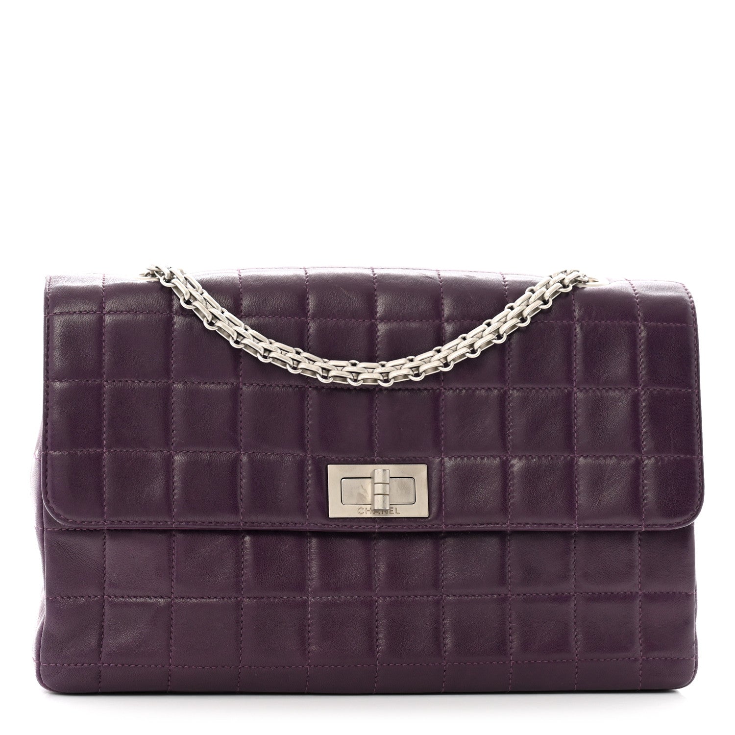 Chanel Lambskin Chocolate Bar Mademoiselle Flap Purple 1 of 14