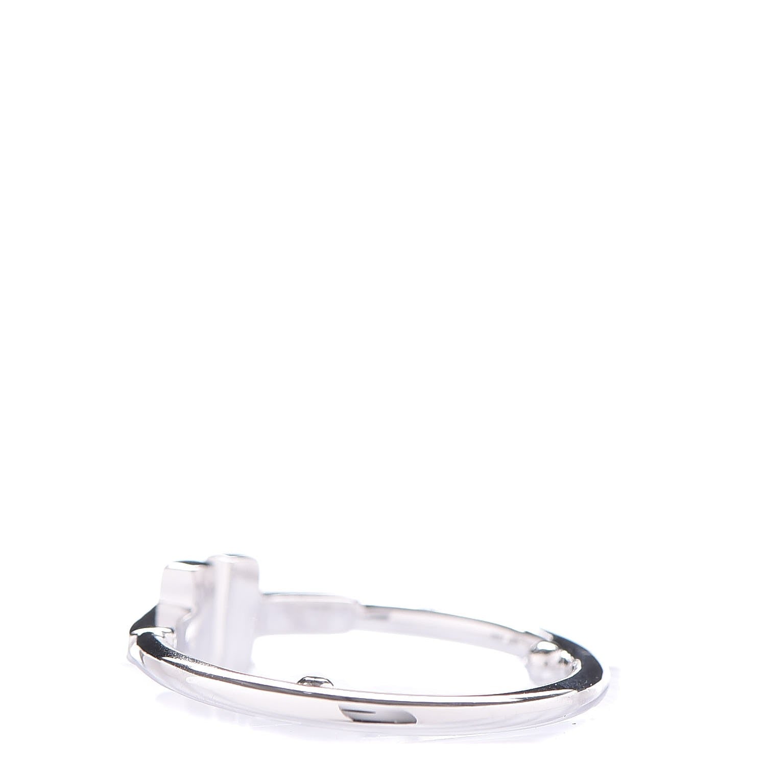 Tiffany 18K White Gold T Wire Ring 49 4.75 3 of 6