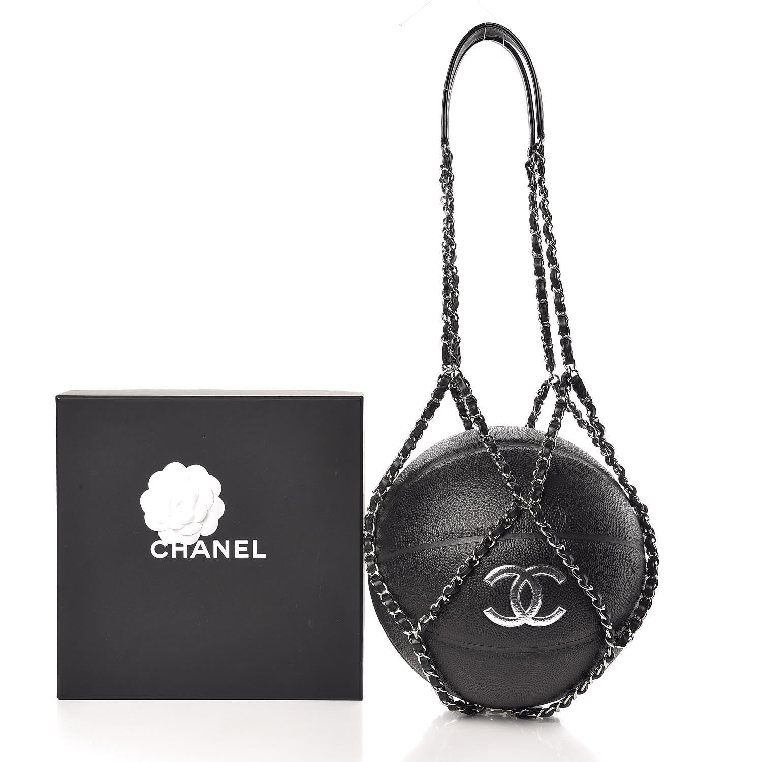 Chanel Lambskin Chain Net and Basketball Black 11 of 12