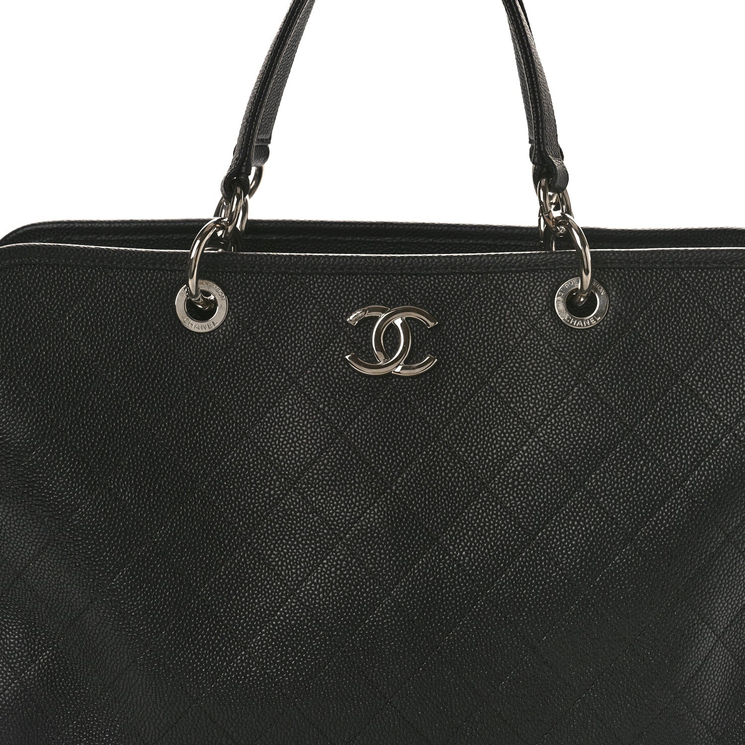 Chanel Caviar Stitched Shopping Tote Black 9 of 12