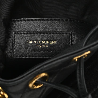 Saint Laurent Lambskin Quilted Small Emmanuelle Bucket Bag Black 5 of 10