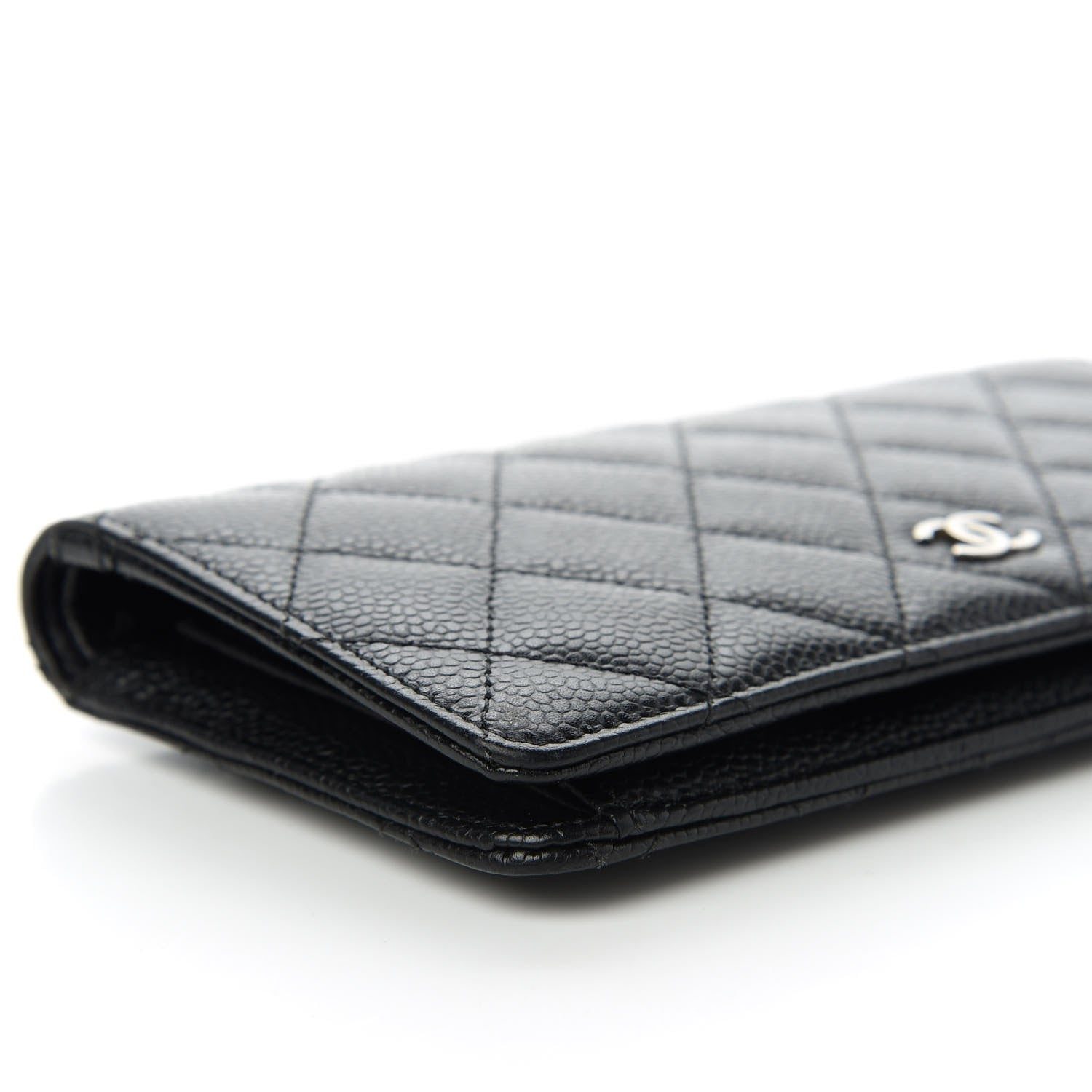 Chanel Caviar Quilted Yen Wallet Black 6 of 11