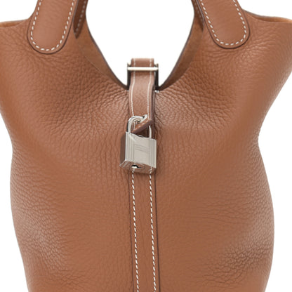 Hermes Taurillon Clemence Picotin Lock 18 PM Gold 8 of 10